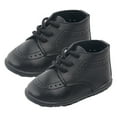 thumbnail image 1 of PU leather loafers Rubber and soft soled wedding shoes Toddler walking shoes, 1 of 5