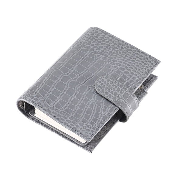 PU1eatherBinder Journal Refillable Notebook with Pen Slot Card Holder Receipt Pocket Zippered Cash Bag for Women Men