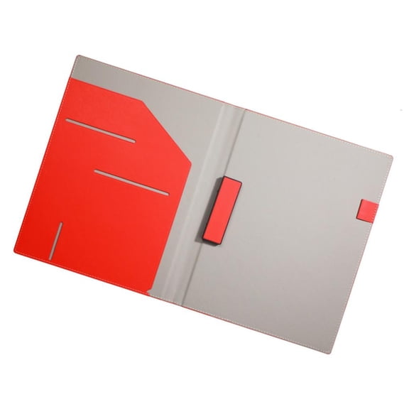 PU1eatherConference Folder With Multiple Pockets and Pen Slots Holds 150 Pages Sheets For Offices And Conference