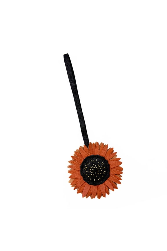PU1eatherSunflower Pendant Key Holder Car Key Chain Bag Accessory Handcrafted Keyring Accessory For Women Men