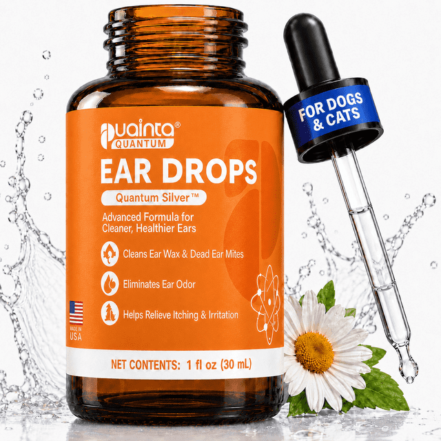 PUAINTA Dog Ear Cleaner Drops for Dogs & Cats, Ear Mite Drops ...