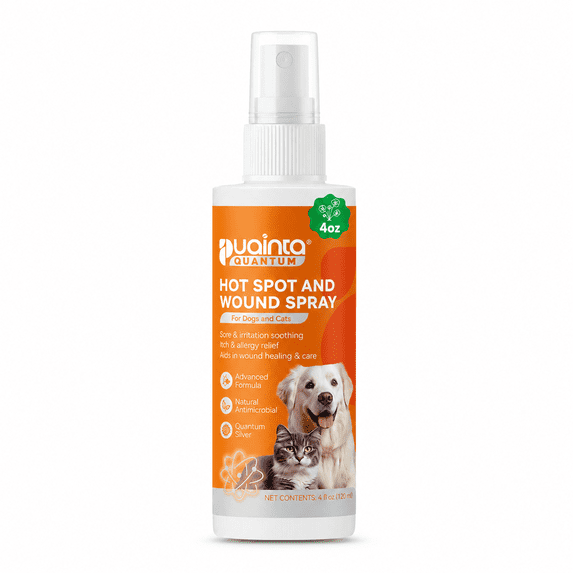 PUAINTA Hot Spot and Itch Relief Spray for Dogs and Cats, Quantum Silver Skin Care, 4 oz