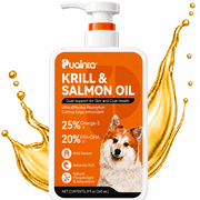 PUAINTA Fish Oil for Dogs, Krill & Salmon Omega-3 for Skin & Coat, 8 fl oz