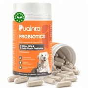 PUAINTA Probiotic Capsules for Dogs & Cats, Digestive Health Supplement with Prebiotics, 8 Billion CFU, 90 Count
