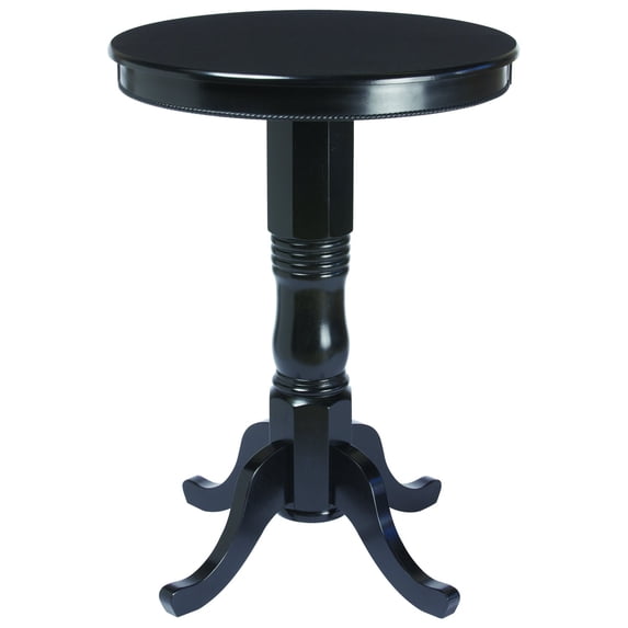 Classic Wooden Pub Table with 30-Inch Round Top and Pedestal Base - Perfect for Home Bars and Patios, Chestnut