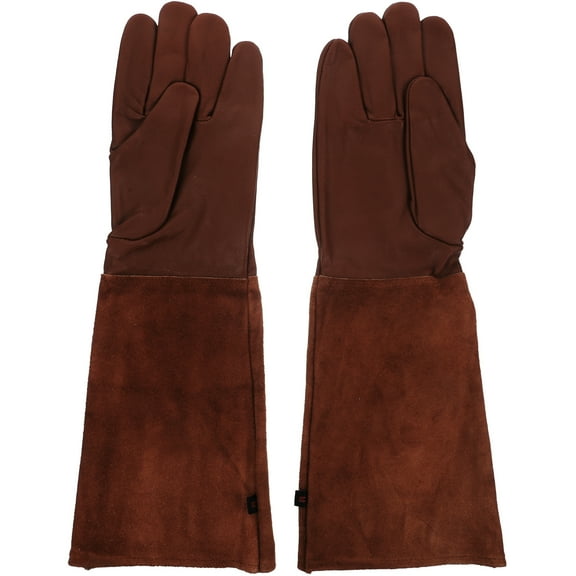 HONMEET Outdoor Garden Gloves, Light Brown, Work Gloves for Autumn and Winter, 1 Pair