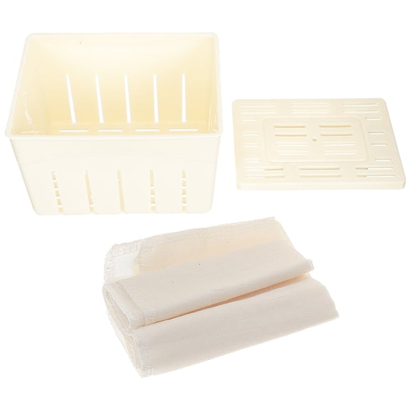 HONMEET Tofu Mold Set for Bean Curd Making, Beige PP Tofu Making Tool, Easy to Use, 1 Set