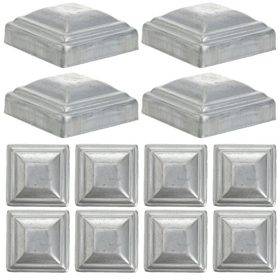HONMEET Weather Resistant Iron Fence Post Covers with Smooth Edges, Protective Accessories for Outdoor Fencing