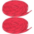 thumbnail image 1 of HONMEET Red Polyester Ice Hockey Shoe Laces 2 Pairs Tip Tied Securely, 1 of 8