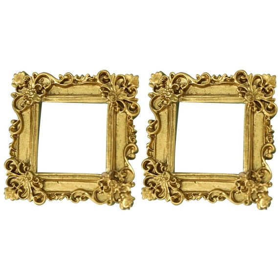 HONMEET Vintage Style Resin Photo Frames 2pcs Set for Jewelry Display and Photography Props