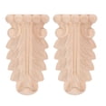 thumbnail image 1 of HONMEET Vintage Style Wood Corner Trim Appliques Beige Decorative Molding for Home Decor, 2 Pieces, 1 of 8