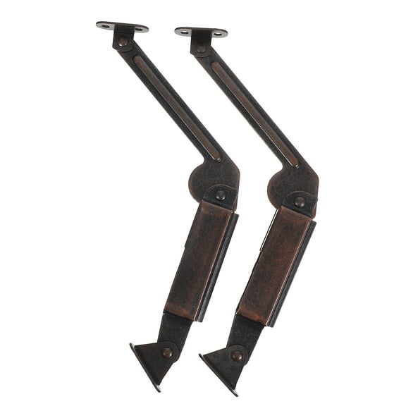 HONMEET Heavy Duty Cabinet Lid Support Hinges, Dark Brown Furniture Hardware, 2 Pieces for Chest and Cabinet Doors