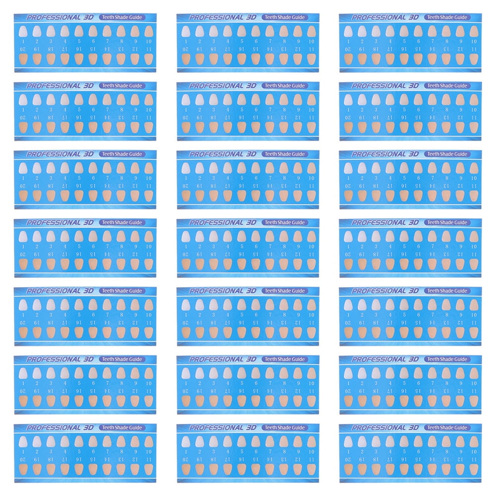 HONMEET Paper Teeth Shade Guide 30Pcs For Personal Use - Walmart.com