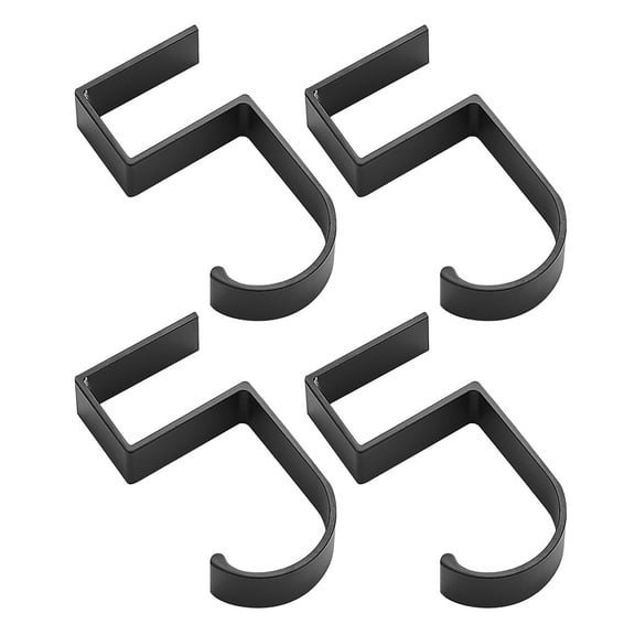 HONMEET Portable Aluminum Handbag Hanger, Black, Adjustable, 4 Pieces, Purse Hook for Table, Desk, Curtain