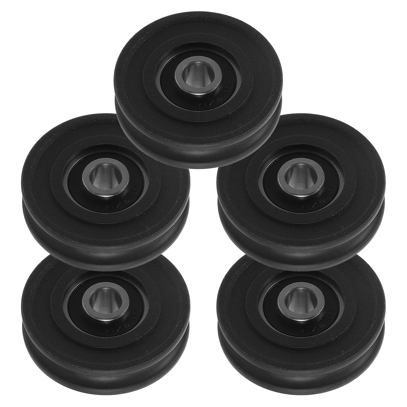 Uxcell 40x10mm Nylon U-Groove Bearing Roller With M6 Threaded Rod - For Sliding Doors, Drawers & DIY Tracks