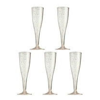 HONMEET 5-Pack 6.7oz Clear Plastic Margarita Glasses Party Drinkware Wedding Birthday Cups