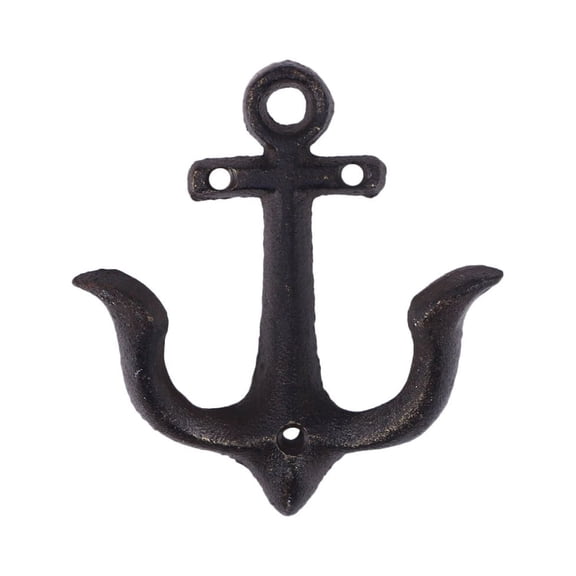 HONMEET Vintage Coffee Colored Nautical Anchor Wall Hook, Metal Decorative Hanger for Indoor Home, Bathroom, Kitchen, Office Use