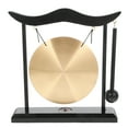 thumbnail image 1 of HONMEET Wooden Zen Table Gong Golden Copper For Office Space Housewarming 1Pack 7.5X7.5X1.9In, 1 of 8