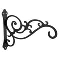 thumbnail image 1 of HONMEET Carbon Steel Wall Planter Hanger with Stable Support Hook, Black Metal European Style Plant Holder for Indoor Outdoor, 1 of 9