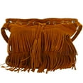 thumbnail image 1 of HONMEET Brown Fringe Tassel Bucket Handbag Stylish Retro Design Shoulder Bag for Women Everyday Use, 1 of 6