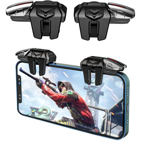 PUBG Game Controller Trigger, Mobile Game Accessories 6 Finger Trigger Sensitive Shoot and Target Buttons Smartphone Game Controller Gamepad for PUBG/Survival Rules/Knives Out