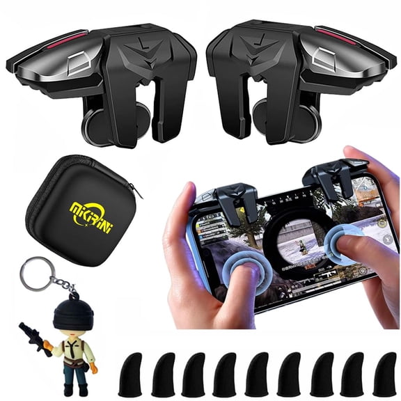 PUBG Mobile Trigrs 13 in 1 Combo, 4 Gaming Trigrs Mobile Phone Game Controller for PUBG/Knives Out/Call of Duty/Rules of Survival, Aim & Fire Trigr for iPhone & Android Phone (Boy)
