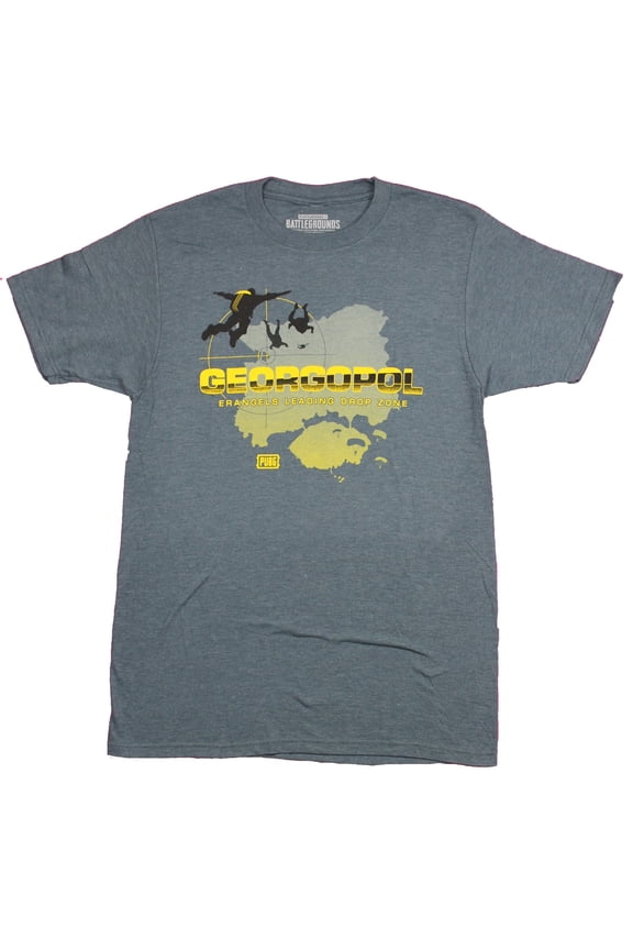 PUBG Player Unknown Battleground Mens  T-Shirt - Georgopol Skydiving Image (Small)