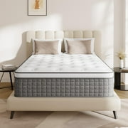 GREOO King Mattress in a Box, 12 Inch Hybrid Cooling Gel Memory Foam Mattress, Individually Pocket Coils, Medium Firm, Pressure Relief, CertiPUR-US