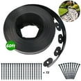 thumbnail image 1 of PUCACHI 60FT No-Dig Landscape Edging Kit | Heavy-Duty 2in Tall Black Plastic Garden Border with 72 Anchoring Spikes | UV-Resistant, Eco-Friendly Lawn Edging for Flower Beds, Yards & Pathways, 1 of 9