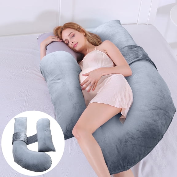 PUCACHI Full Body Pillow - Removable Cover Large - Dark Grey - Adult Body Pillow