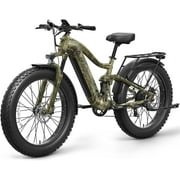 PUCKIPUPPY Boxer Electric Bike for Adults 960W,48V 20AH Battery Ebike,Full Suspension 26" Fat Tire E Bike,28MPH Mountain Electric Bicycle,7 Speed Hydraulic Disc Brakes,UL2849 Compliant