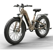PUCKIPUPPY Electric Bike for Adults 960W,48V 20AH Battery Adult Electric Bicycles,26" Fat Tire Full Suspension Step-Thru Ebike,28MPH Mountain Ebike,7 Speed,Boxer ST,UL2849 Compliant