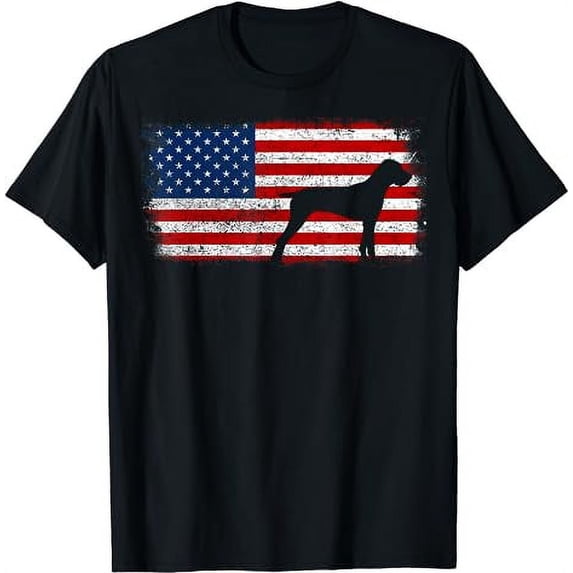 PUDELPOINTER Patriotic Shirt, American Flag Vintage T-Shirt