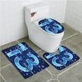 thumbnail image 1 of PUDMAD 13th Birthday Thirteen Polygon Emblem on Dark Blue Backdrop and Stars 3 Piece Bathroom Rugs Set Bath Rug Contour Mat and Toilet Lid Cover, 1 of 2