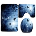 thumbnail image 1 of PUDMAD 3 Piece Bathroom Rugs Set Bath Rug Contour Mat and Toilet Lid Cover, 1 of 2
