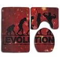thumbnail image 1 of PUDMAD 3 Piece Bathroom Rugs Set Bath Rug Contour Mat and Toilet Lid Cover, 1 of 2