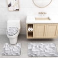thumbnail image 1 of PUDMAD 3D Chaotic Structure in Empty Interior 3 Piece Bathroom Rugs Set Bath Rug Contour Mat and Toilet Lid Cover, 1 of 2