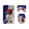 thumbnail image 1 of PUDMAD 3D Model Ww2p-51b Mustang in Flight 3 Piece Bathroom Rugs Set Bath Rug Contour Mat and Toilet Lid Cover, 1 of 2