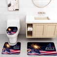 thumbnail image 1 of PUDMAD 4th July 3 Piece Bathroom Rugs Set Bath Rug Contour Mat and Toilet Lid Cover, 1 of 2
