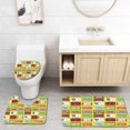 thumbnail image 1 of PUDMAD 70s Party Music Tape Artistic Audio Cassette Oldschool Record Analogue 3 Piece Bathroom Rugs Set Bath Rug Contour Mat and Toilet Lid Cover, 1 of 2