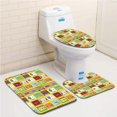 thumbnail image 1 of PUDMAD 70s Party Music Tape Artistic Audio Cassette Oldschool Record Analogue 3 Piece Bathroom Rugs Set Bath Rug Contour Mat and Toilet Lid Cover, 1 of 2