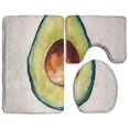 thumbnail image 1 of PUDMAD A Lovely Avocado Cool 3 Piece Bathroom Rugs Set Bath Rug Contour Mat and Toilet Lid Cover, 1 of 2