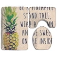 thumbnail image 1 of PUDMAD A Pineapple 3 Piece Bathroom Rugs Set Bath Rug Contour Mat and Toilet Lid Cover, 1 of 2