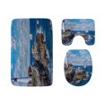 thumbnail image 1 of PUDMAD A Shining Lighthouse 3 Piece Bathroom Rugs Set Bath Rug Contour Mat and Toilet Lid Cover, 1 of 2