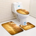 thumbnail image 1 of PUDMAD A a Golden Field Filled Sun 3 Piece Bathroom Rugs Set Bath Rug Contour Mat and Toilet Lid Cover, 1 of 2