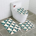thumbnail image 1 of PUDMAD Abstract Architectural 3 Piece Bathroom Rugs Set Bath Rug Contour Mat and Toilet Lid Cover, 1 of 2