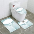 thumbnail image 1 of PUDMAD Abstract Architecture Background 3 Piece Bathroom Rugs Set Bath Rug Contour Mat and Toilet Lid Cover, 1 of 2