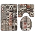 thumbnail image 1 of PUDMAD Abstract Art 3 Piece Bathroom Rugs Set Bath Rug Contour Mat and Toilet Lid Cover, 1 of 2