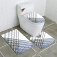 thumbnail image 1 of PUDMAD Abstract Background Modern Skyscrapers Copy Space 3 Piece Bathroom Rugs Set Bath Rug Contour Mat and Toilet Lid Cover, 1 of 2