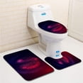 thumbnail image 1 of PUDMAD Abstract Glowing Particles 3 Piece Bathroom Rugs Set Bath Rug Contour Mat and Toilet Lid Cover, 1 of 2